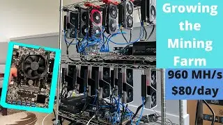 Growing the Ethereum Mining Farm ( $80/day : 960 MH/s)