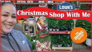 Christmas Shop With Me Home Depot + Lowes #plants #lowes #homedepot #shopping #christmas #new