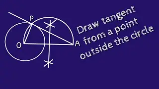 How to draw tangent to circle from outside a point.shsirclasses.