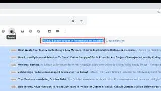 how to delete bulk emails in gmail