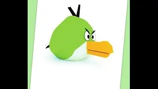 Angry Birds из бумаги в технике paper craft