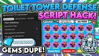 UPDATE Toilet Tower Defense Script HACK Units DUPE Gems HACK | AUTO FARM | TRADE SCAM + Free UNITS 🚽