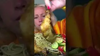 мукбанг кура нога #mukbang #курицатушеная #еда #мукбанг