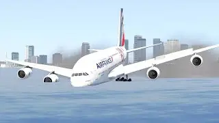 Airbus A380 Emergency Landing On Water | Xplane 11