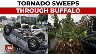 US NY Tornado Briefly Sweeps Into Buffalo, Damaging Buildings And Scattering Tree Limbs