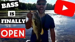 Bass Season is Finally Open in Southern Ontario 2017 - Topwater Bass Fishing in Heavy Cover