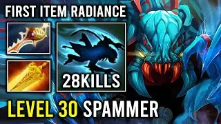 LEVEL 30 WEAVER SPAMMER First Item Radiance Annoying Burn DPS Hard Carry Dota 2