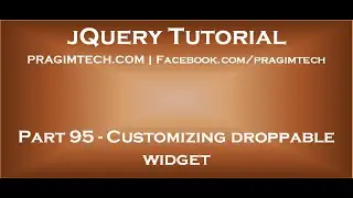 Customizing droppable widget