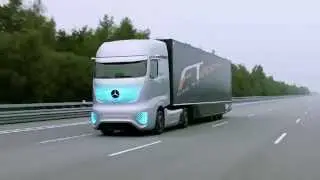 Мерседес дальнобой, новые технологии, полный автопилот