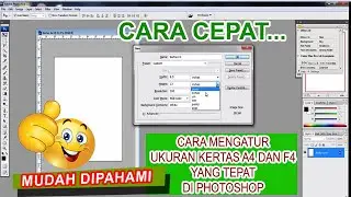 Cara mengatur ukuran kertas A4 dan F4 di photoshop dengan mudah