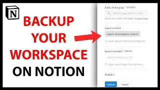 How to Back Up Your Workspace in Notion