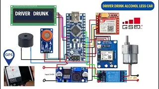 Alcohol sensing alert with engine locking system | GPS & GSM