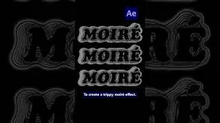 TRIPPY MOIRÉ with ONLY ONE EFFECT in After Effects! 