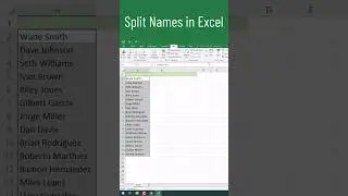 How To Split Names in Excel 