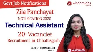 Zila Panchayat 2020 Notification | 20 Technical Assistant Recruitment in Chhattisgarh @Wisdom Jobs