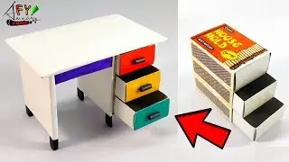 How To Make Matchbox Desk With Drawer | Hand Made Matchbox Craft | DIY Drawer From Matchbox |