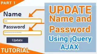 Update Name , password  and Profile picture using jQuery AJAX PHP and Mysqli | Part 01