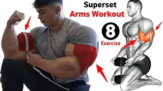 Biceps And Triceps Superset workout at gym ( 8 effective exercises )