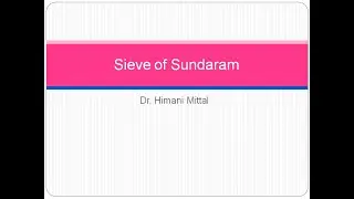 Sieve of Sundaram for Prime Numbers