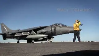 Armed, Ready - AV-8B Harrier II Takes Off