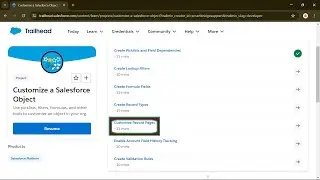 Customize Record Pages || Customize a Salesforce Object || Salesforce Virtual Internship 2024