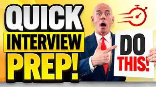 HOW TO PREPARE FOR A JOB INTERVIEW in UNDER 10 MINUTES! (100% SUCCESS!) JOB INTERVIEW TIPS!