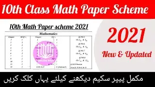 10th class Math Paper scheme 2021