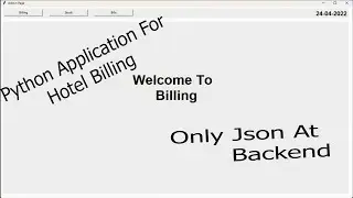 Hotel Billing - Python (Json)