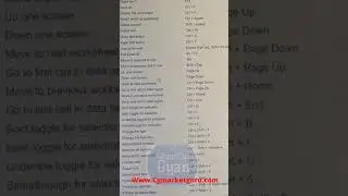 Ms Excel Shortcut Keys - Cgmarketguru.com