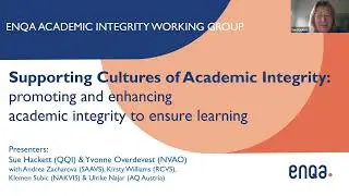 ENQA webinar: Supporting Cultures of Academic Integrity