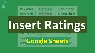 How to Insert Rating in Google Sheets