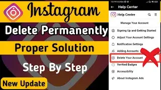 INSTAGRAM || Delete Instagram Account Permanently After New Update☺Instagram I'd delete Kaise kare