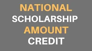 NSP Scholarship Amount Credit || National Scholarship Money Distribution Starts || Renewal Fresher |