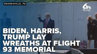 Biden, Harris, Trump lay wreaths at Flight 93 Memorial