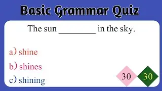 Test Your English Grammar Tenses Correct Form Of Verb ||  30 Questions || Ladla Education