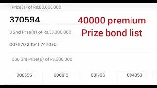 40000 premium prize bond full list 10 june 2021 muzafarabad