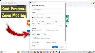 Cara Membuat Password Zoom Meeting Di Laptop / PC