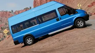 BeamNG Drive - Ford Transit MK6 Passenger Van Desert Driving