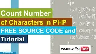 Count Number of Characters in PHP Free Source code and Tutorial