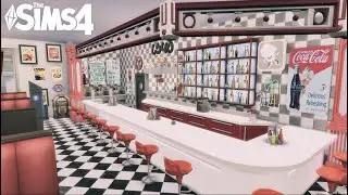 Retro Delight: 50s Style American Diner | The Sims 4 | Speed Build | NoCC