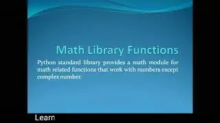 math library function in python, math module in pythoon