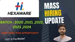 Biggest Announcement | Hexaware Superset , MAQ | OFF Campus Drive | 2024 , 2023 Batch Hiring