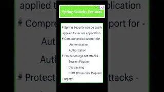 Spring Security Features in 30 second 🚀 #shorts #ytshorts