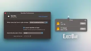Eject Bar - Как добавить кнопку извлечения съемных носителей в строку меню macOS