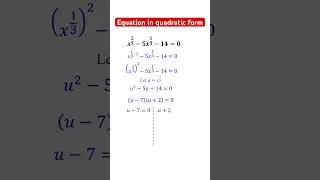 Solving equations in quadratic form using substitution and factoring