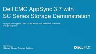 Dell EMC AppSync with Dell EMC SC Series Storage