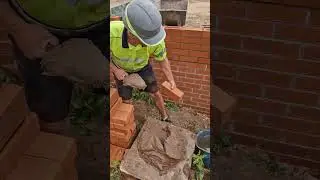 Laying Bricks on a hot day #construction #hack #summer