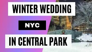 Winter wedding at Cop Cot in Central Park, organized by Wedding Packages NYC.