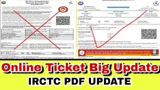 IRCTC Online E - Ticket Change PDF File I Technical Shailendra