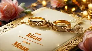 Luxurious 3D Golden Jewelry Theme Wedding Invitation Card Slideshow After Effects Template